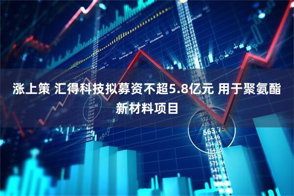 涨上策 汇得科技拟募资不超5.8亿元 用于聚氨酯新材料项目
