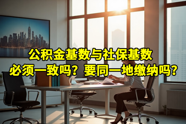 道正网 公积金基数与社保基数必须一致吗？需要同一地方缴纳吗？